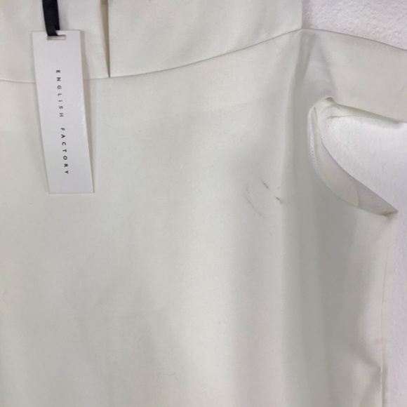 ENGLISH FACTORY Cold Shoulder Cream Top - Picture 6 of 7
